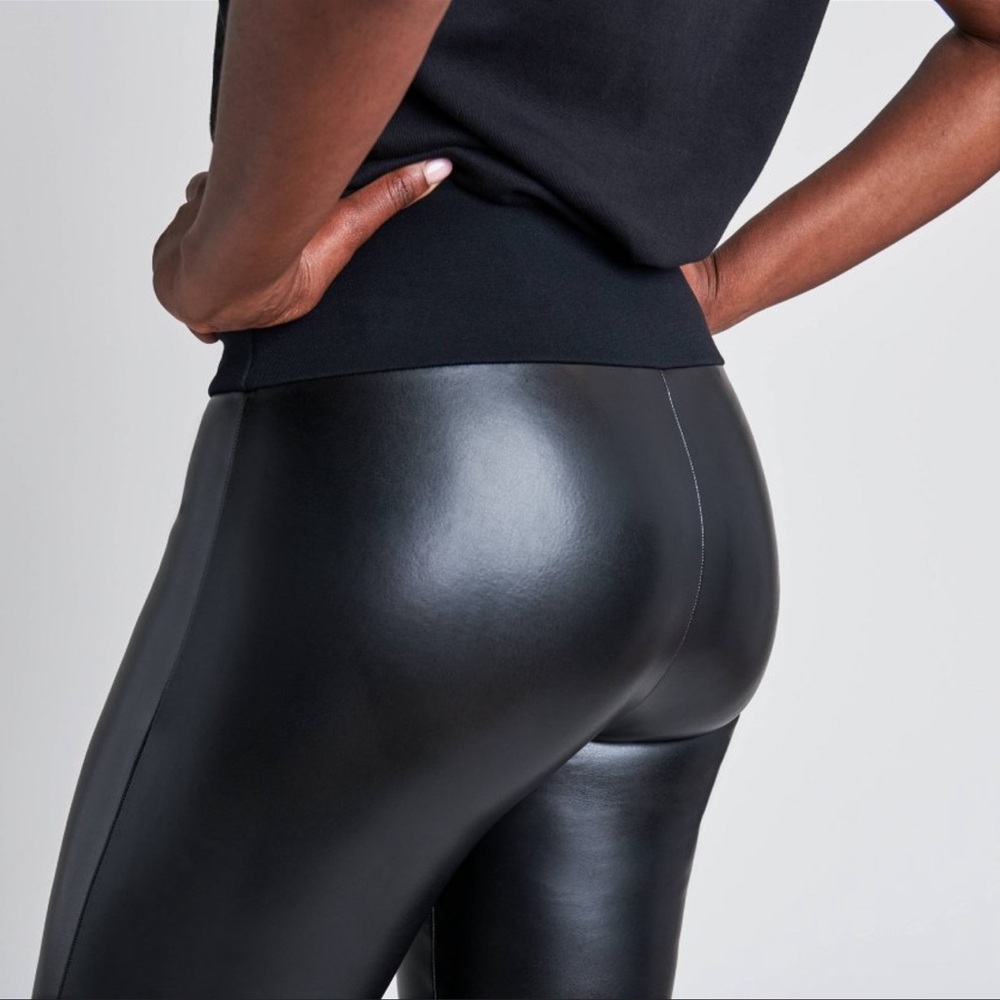 NWOT assets by spanx faux leather leggings size small - Picture 4 of 10
